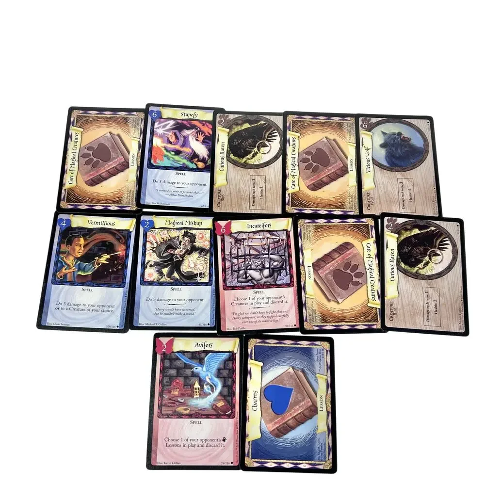 Vintage Harry Potter Trading Card Game Cards Lot of 78 Warner Bros 2001